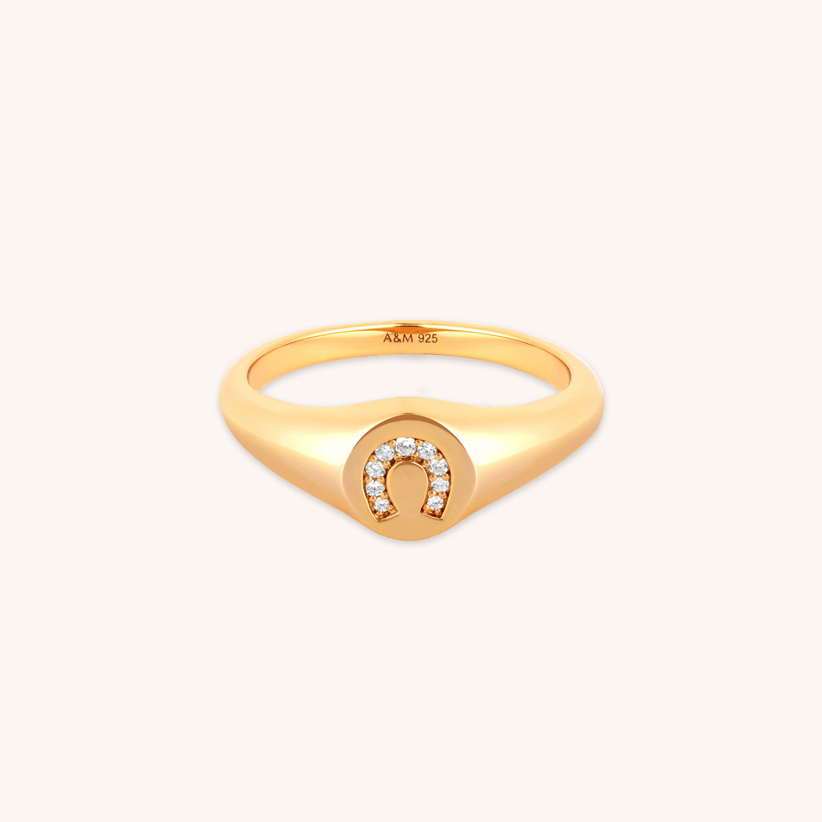 Horseshoe Signet Ring in Gold