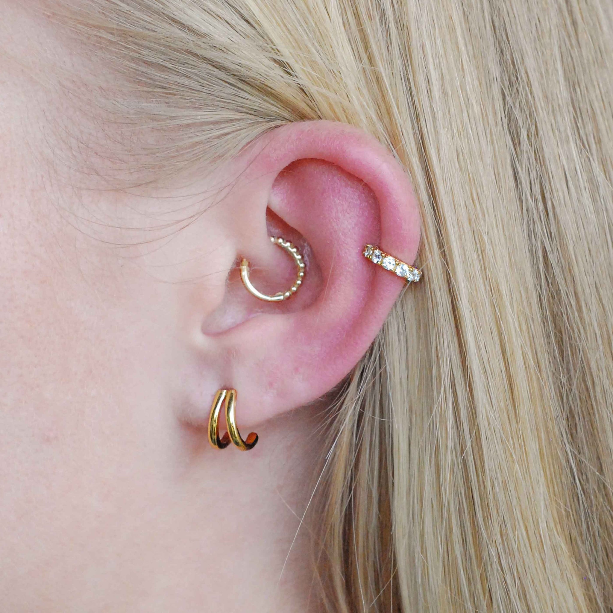 Mini Wishbone Ear Cuff in Gold – Astrid 