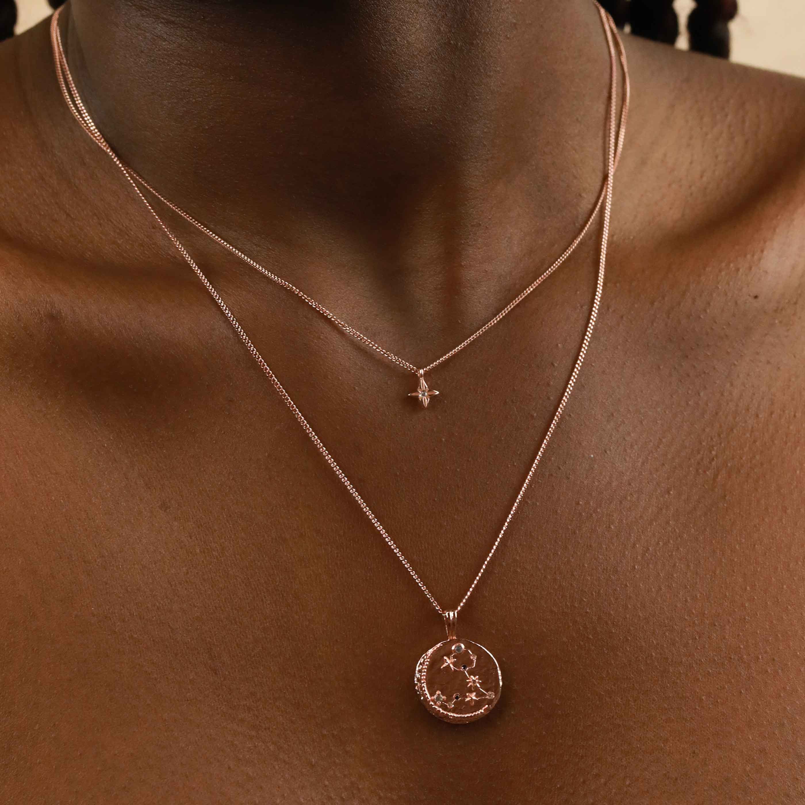 pisces rose gold necklace