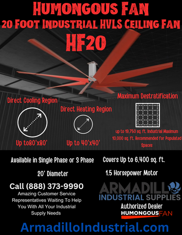 Humongous HF20 HVLS Ceiling Fan - Armadillo