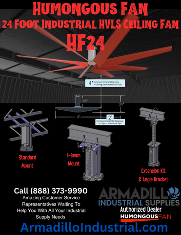 Humongous HF24 HVLS Ceiling Fan - Armadillo