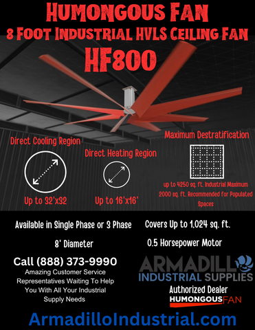 Humongous HF800 HVLS Ceiling Fan - Armadillo