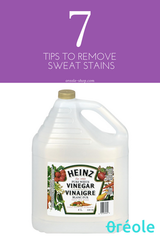 Vinegar against sweat stains