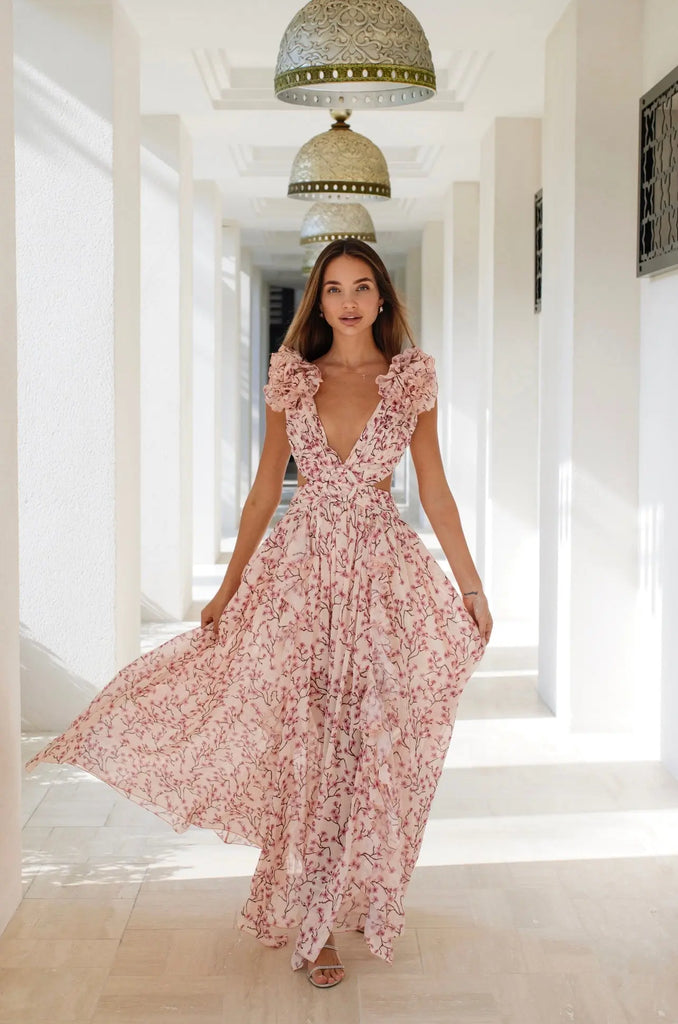 Capri Floorlength Dress Hot Pink