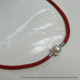 Freshwater Pearl Necklace Leather- Great for Summer!