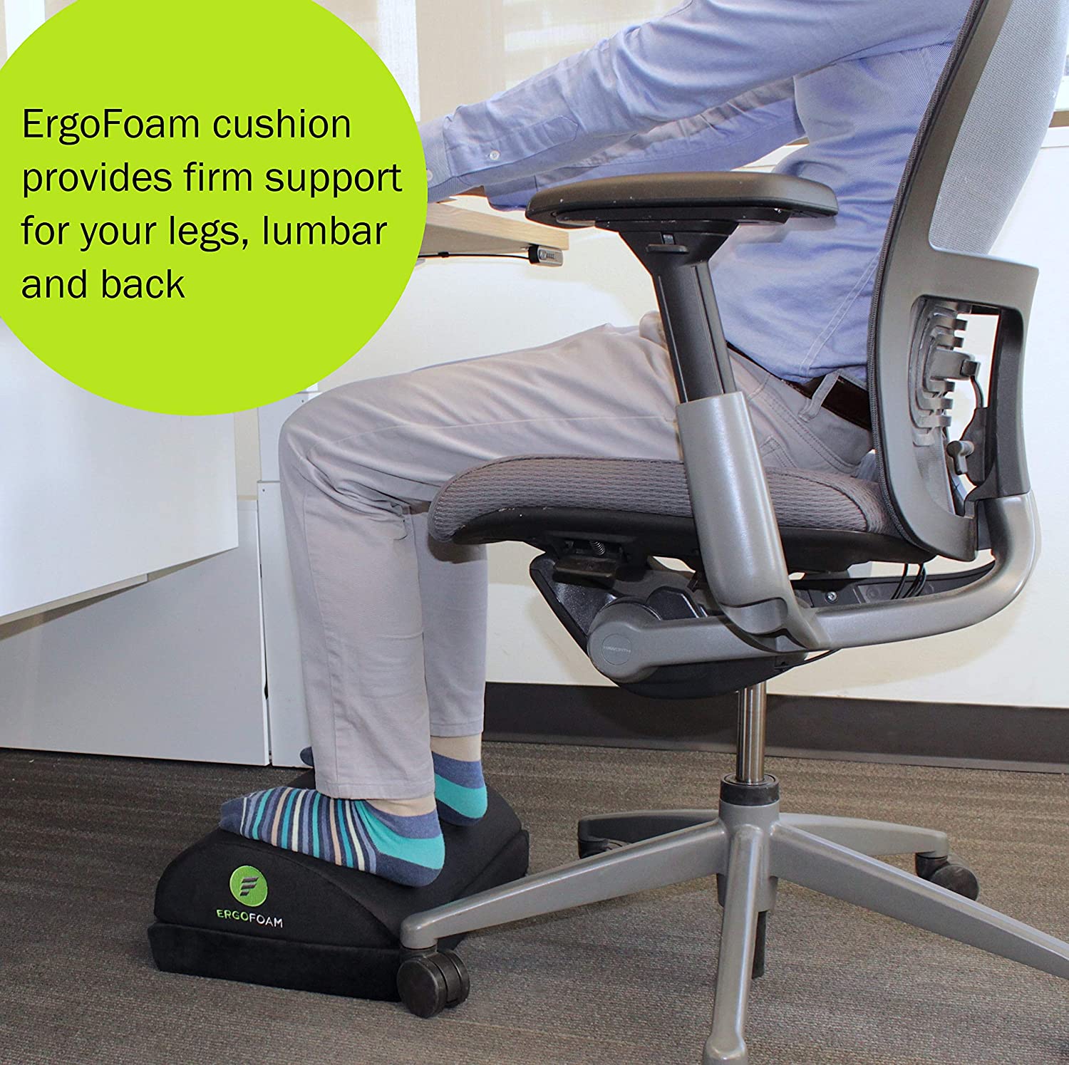 ergofoam adjustable desk foot rest