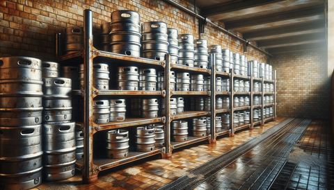 Kegs on Shelving