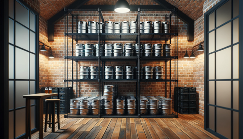 Epoxy shelving with Kegs