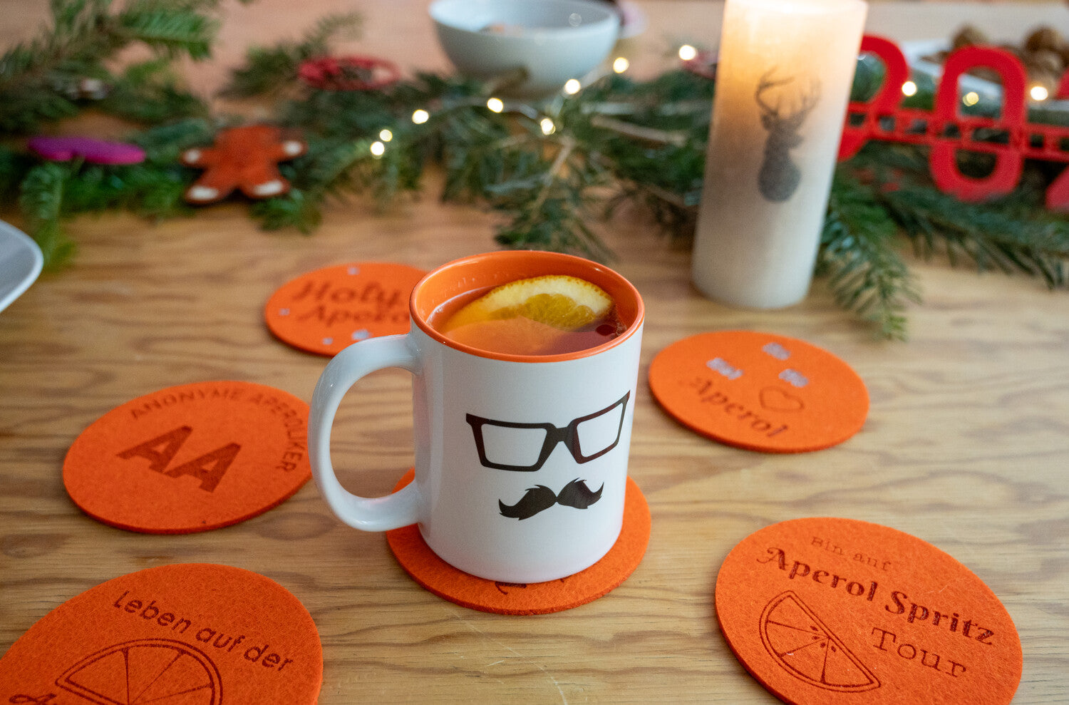 Aperol coasters