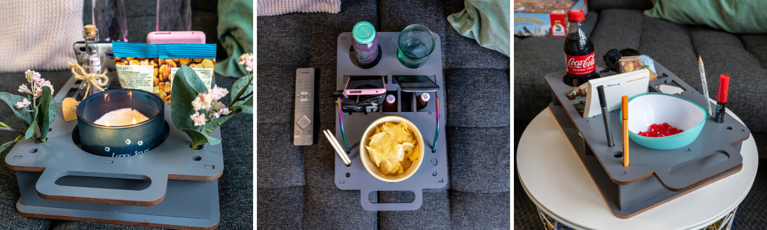 Build a couch bar out of wood