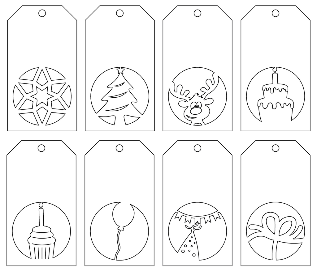 Gift wrapping template