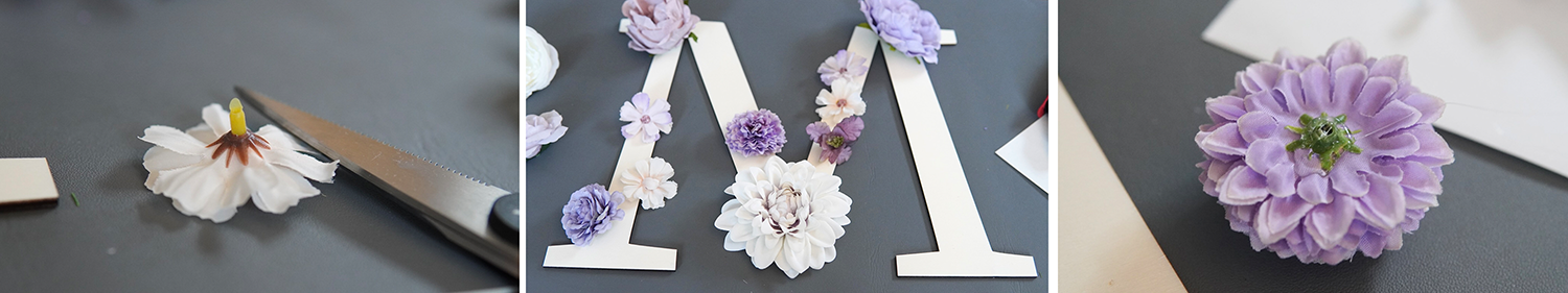 DIY flower letters