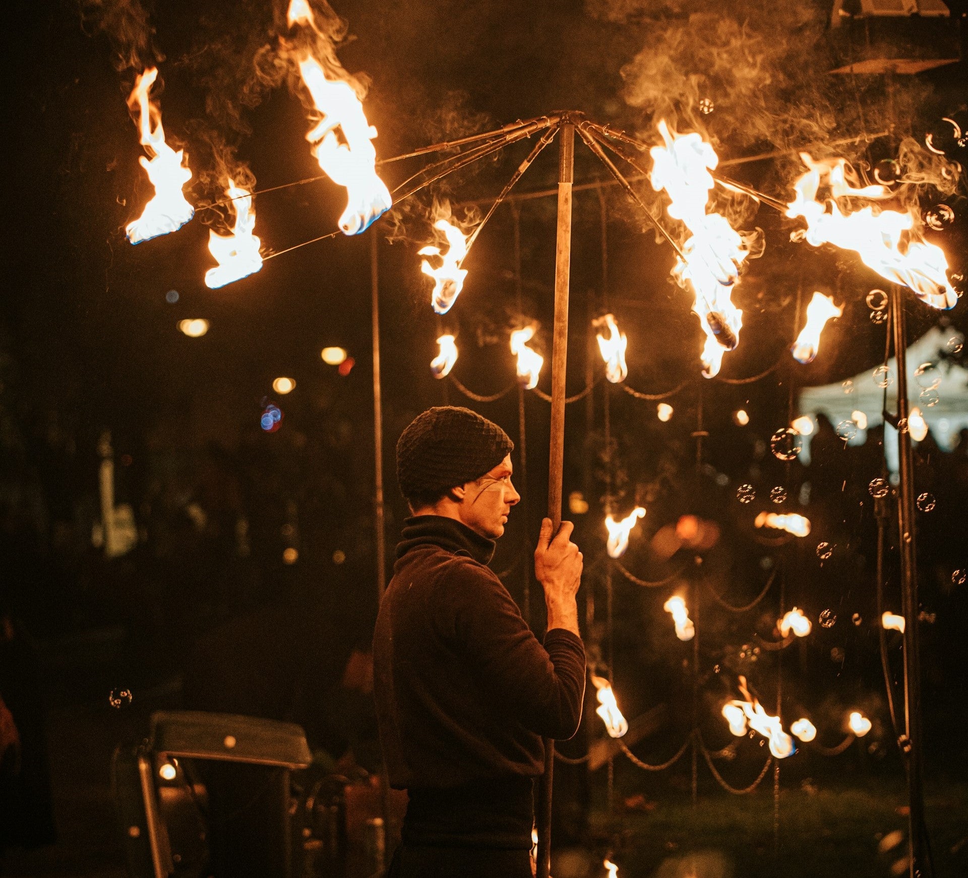 Wedding fire show