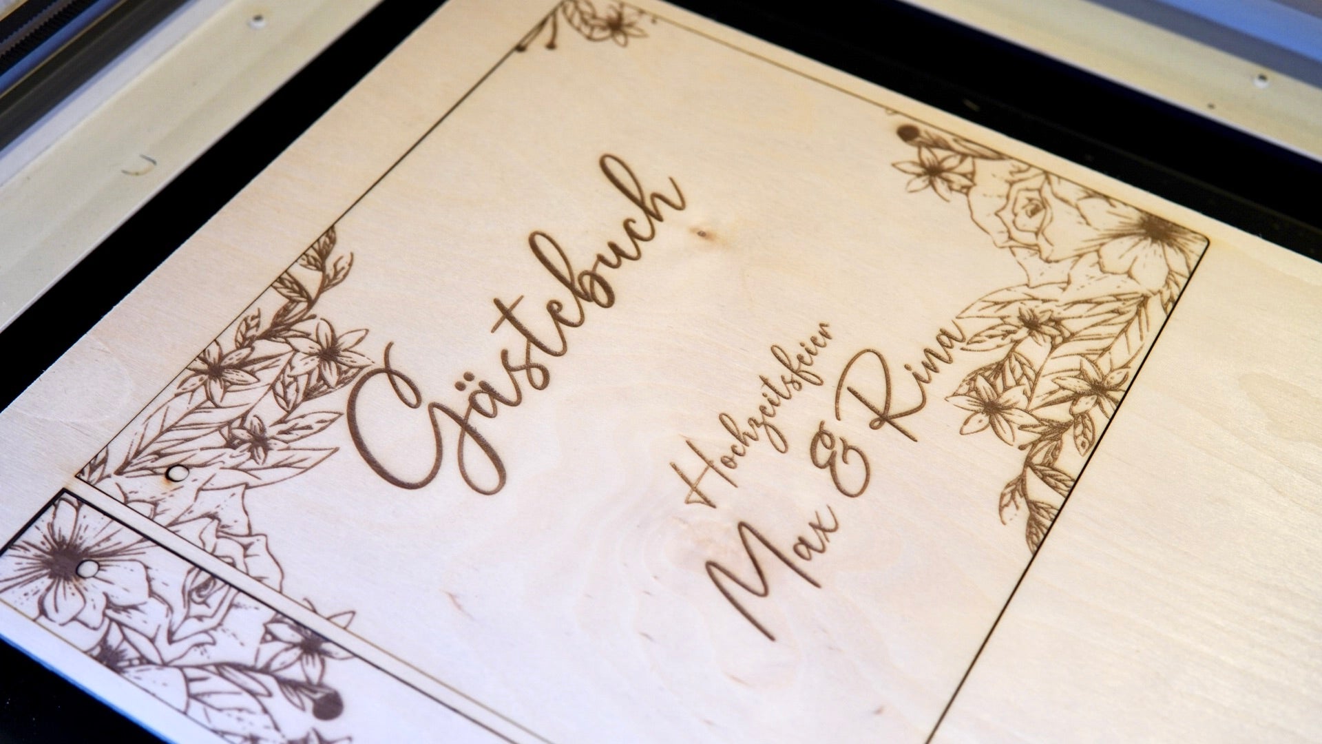 Engraving guest book