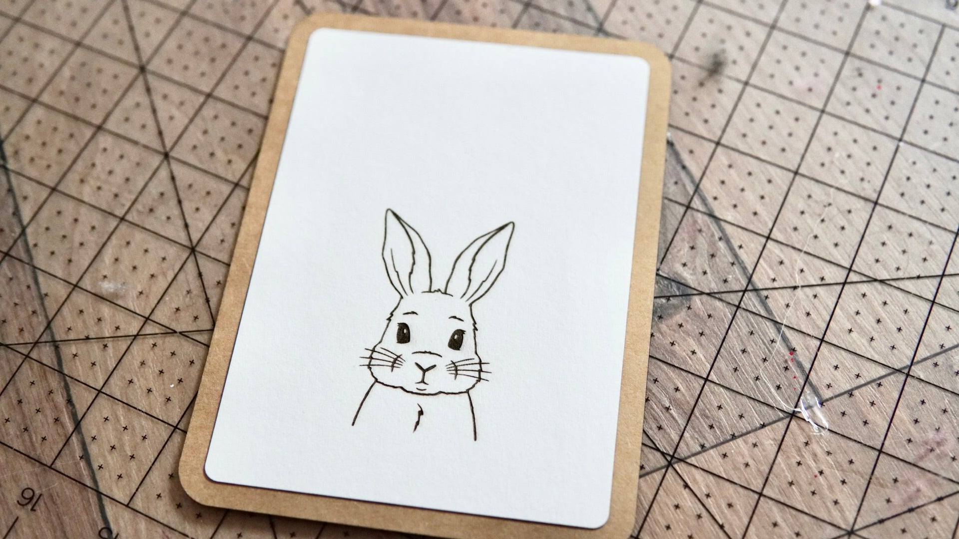 Bunny as an Easter card motif