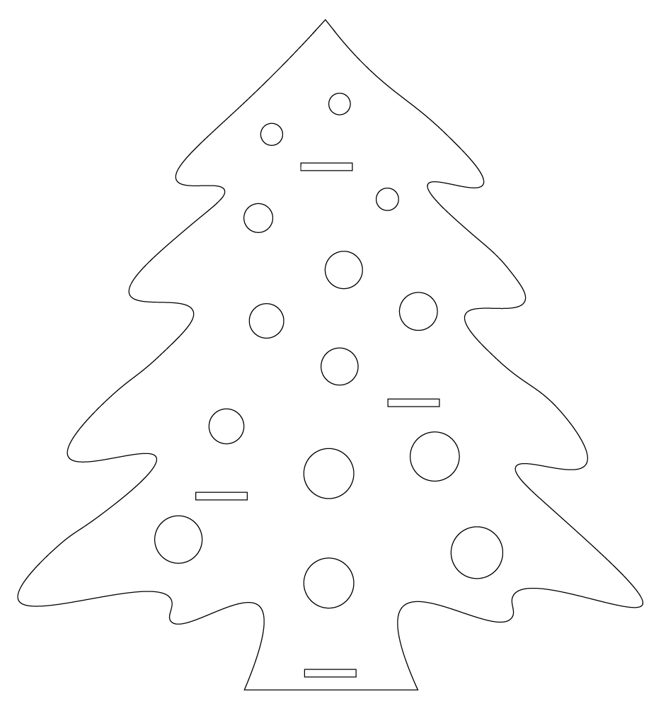 Template wooden star tree with jewelry