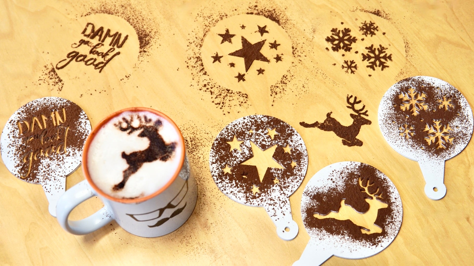 Motifs coffee stencil