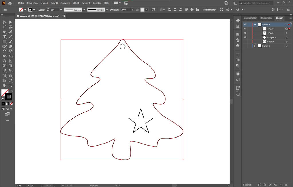 Template Christmas tree decorations
