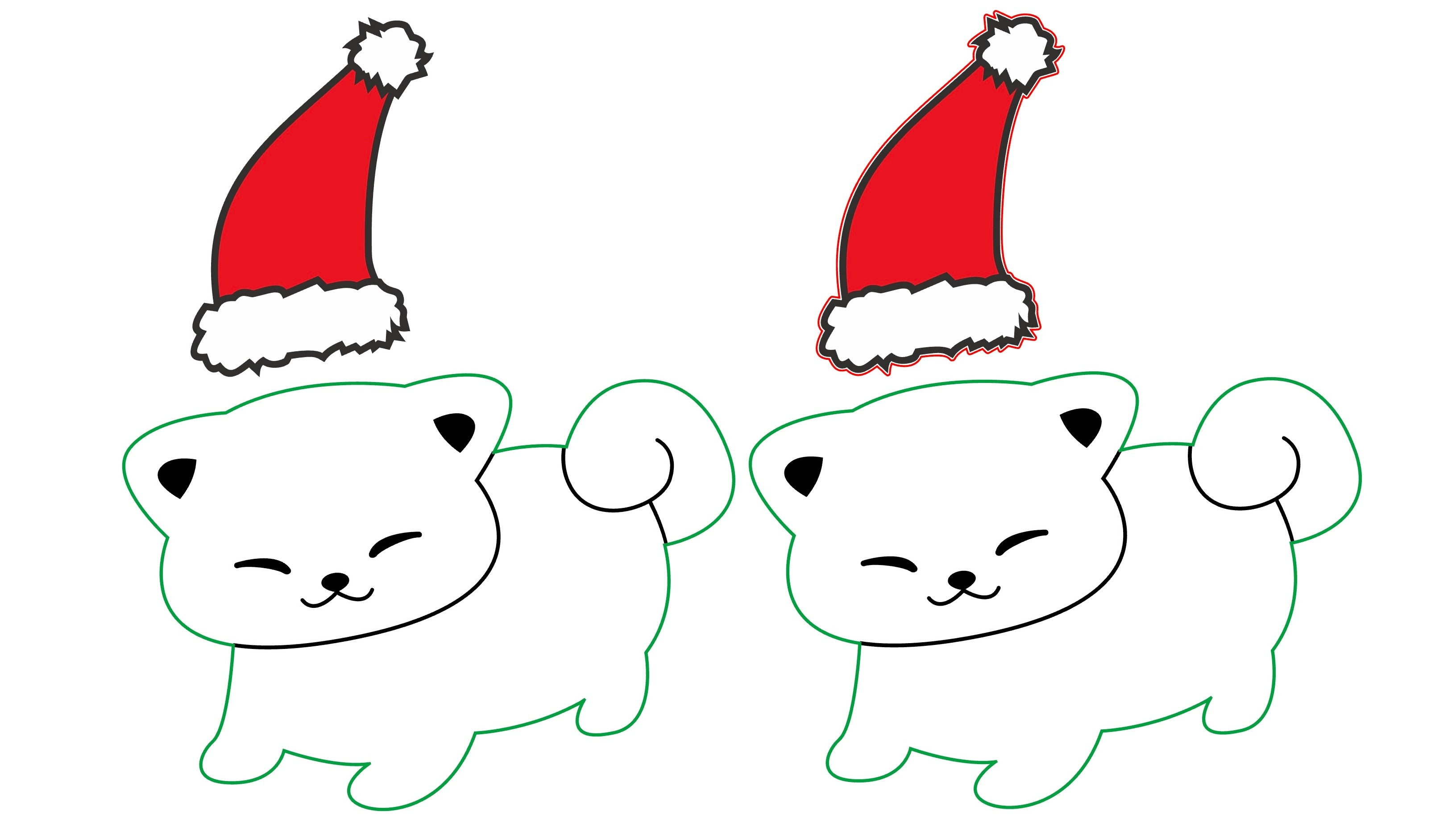 Template of animal Christmas tree decorations