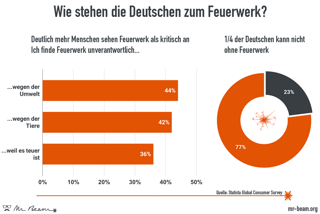 Opinion of the Germans to the fireworks