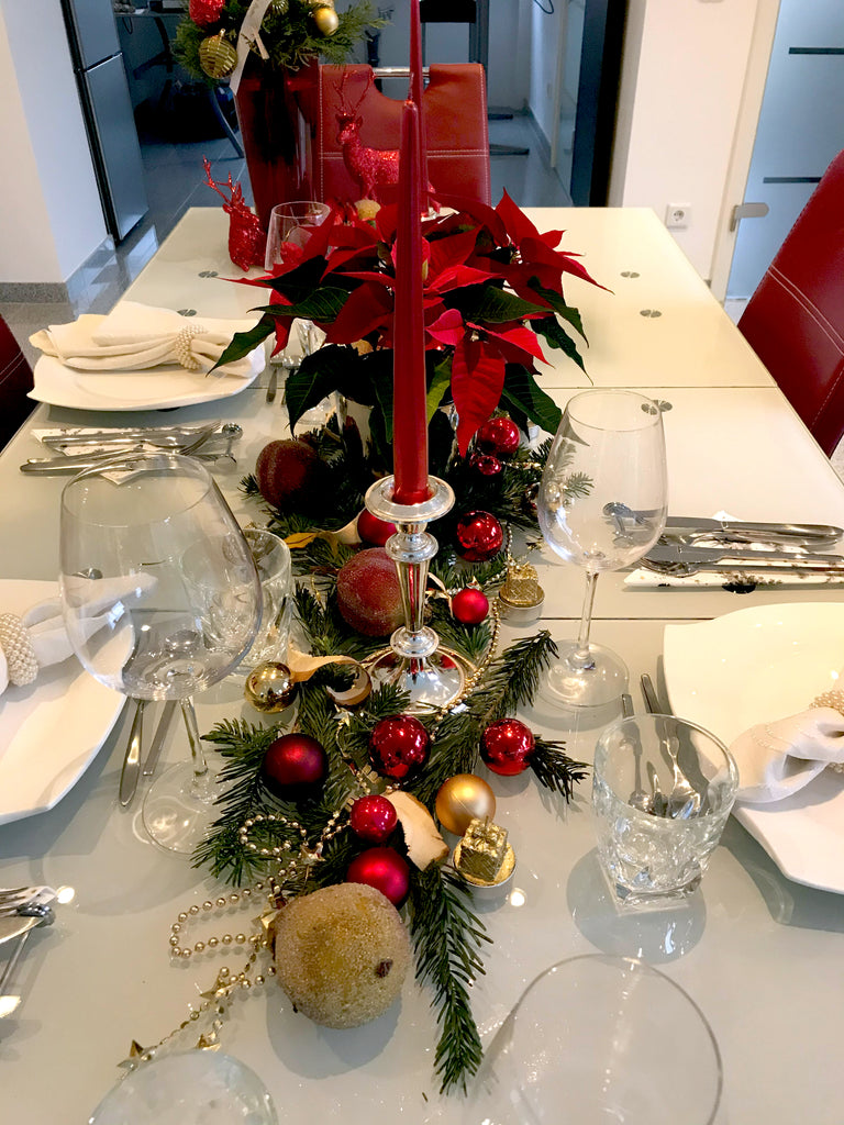 decoración de mesa navideña