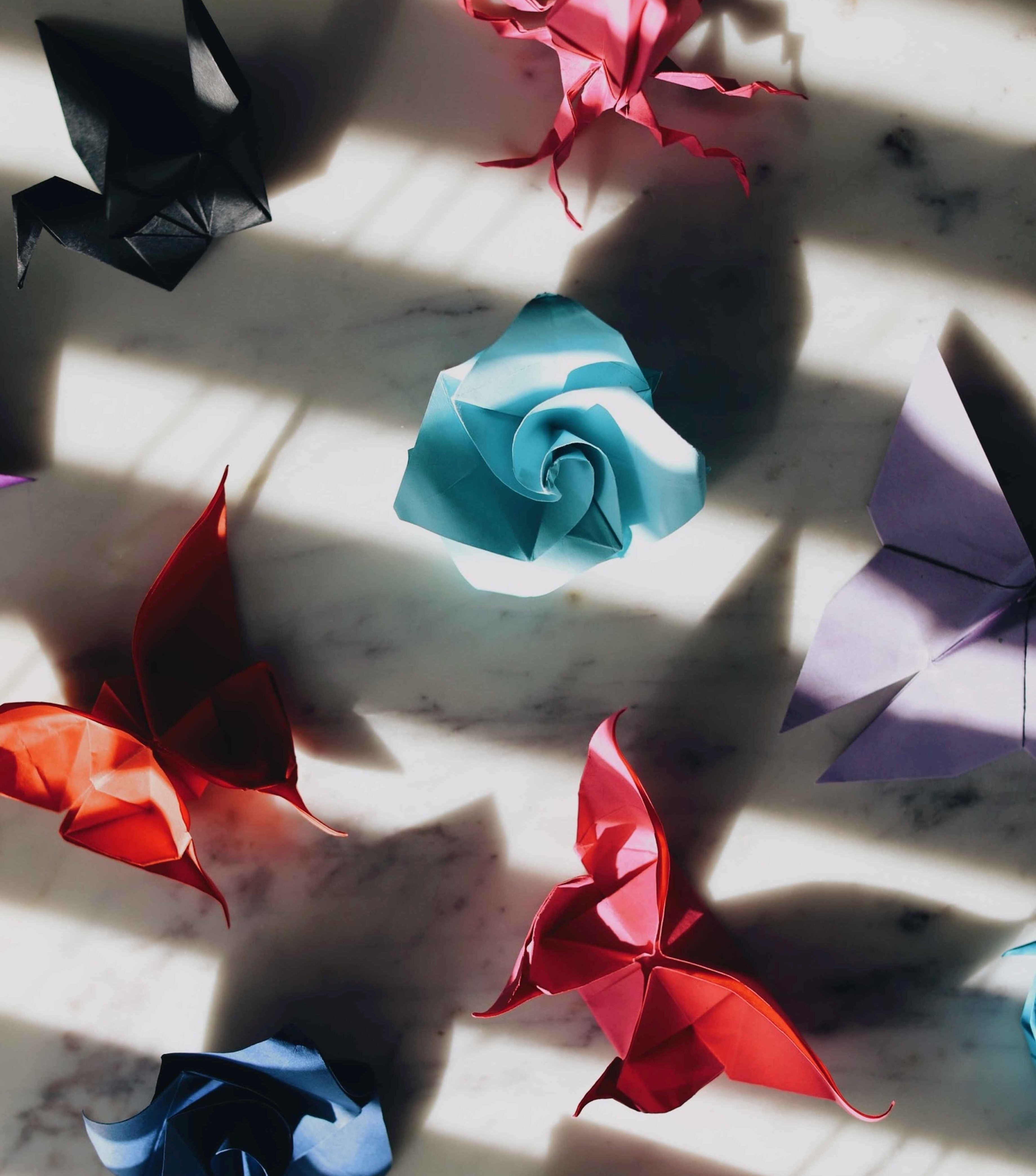 Origami aus Tonpapier