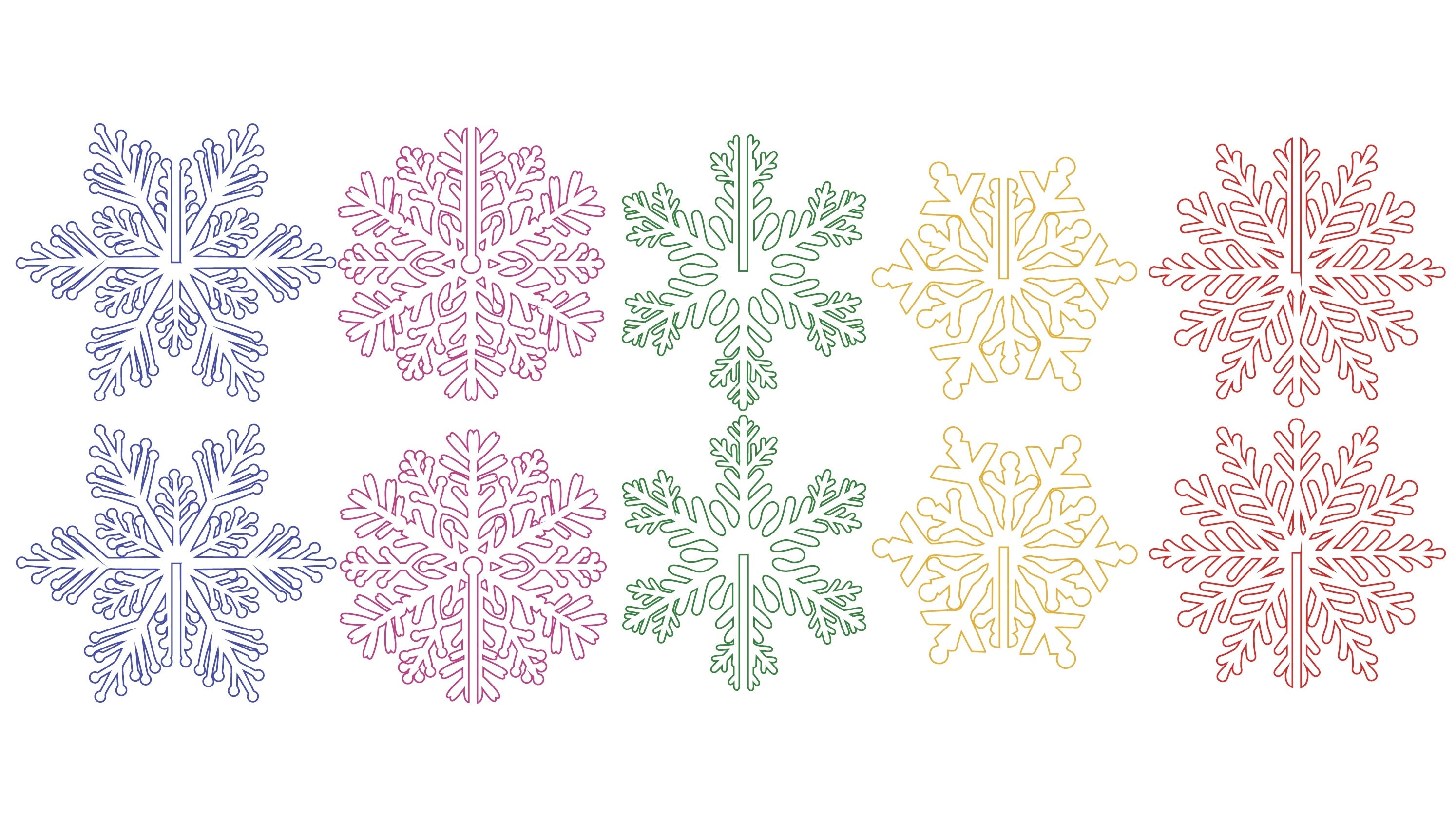 Template 3D snowflake