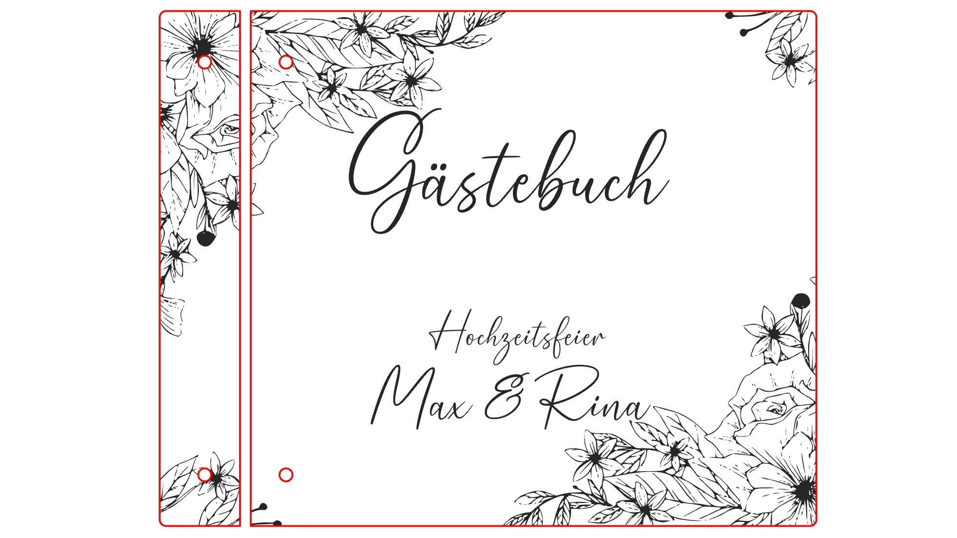 Guest book wedding template