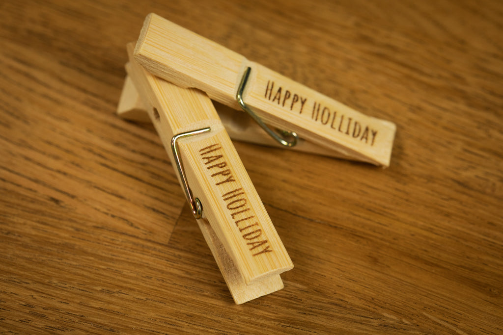 Engraved clothespin