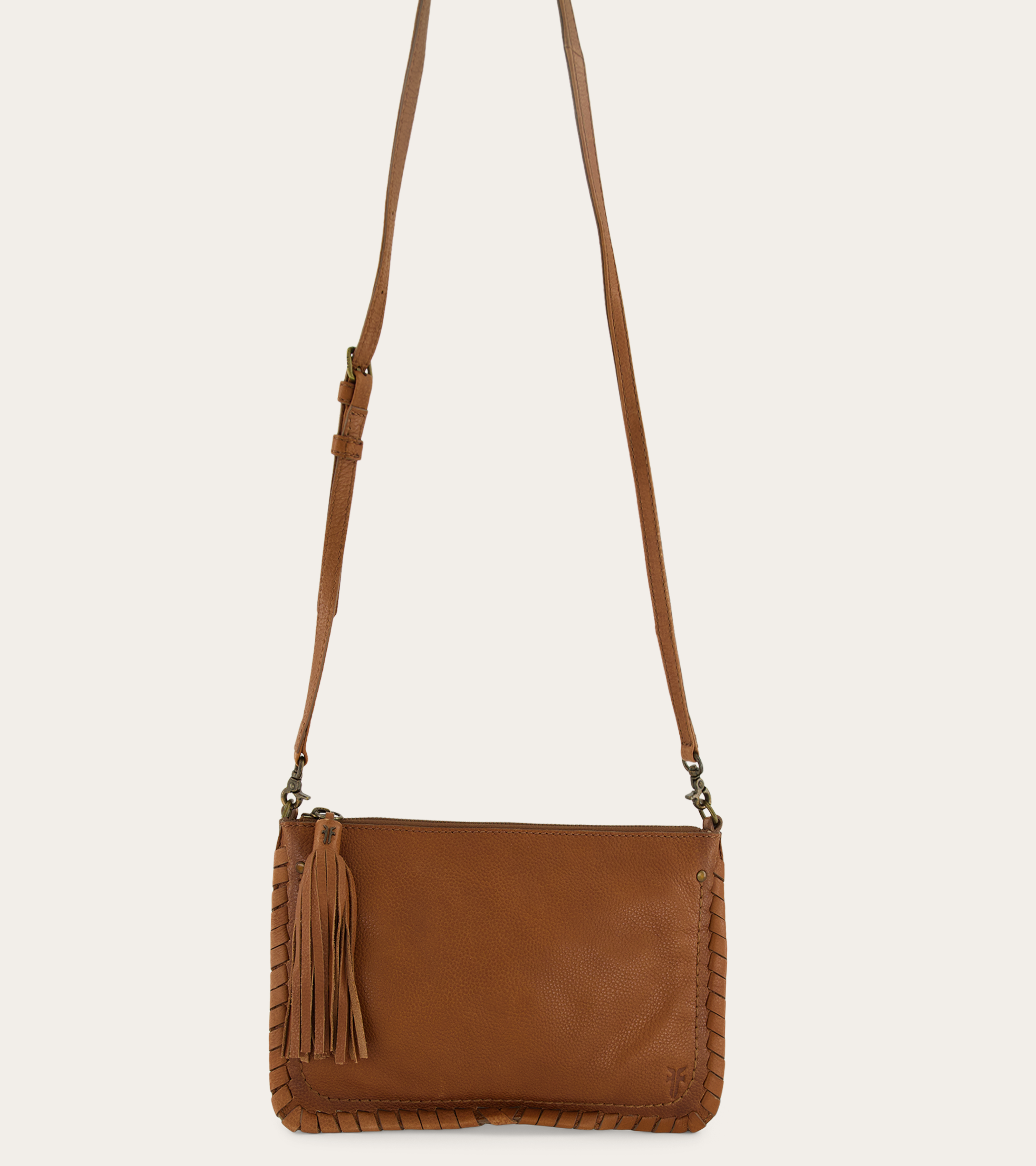 Shop The Frye Company Frye Sloan Whipstitch Wristlet Pouch In Cognac