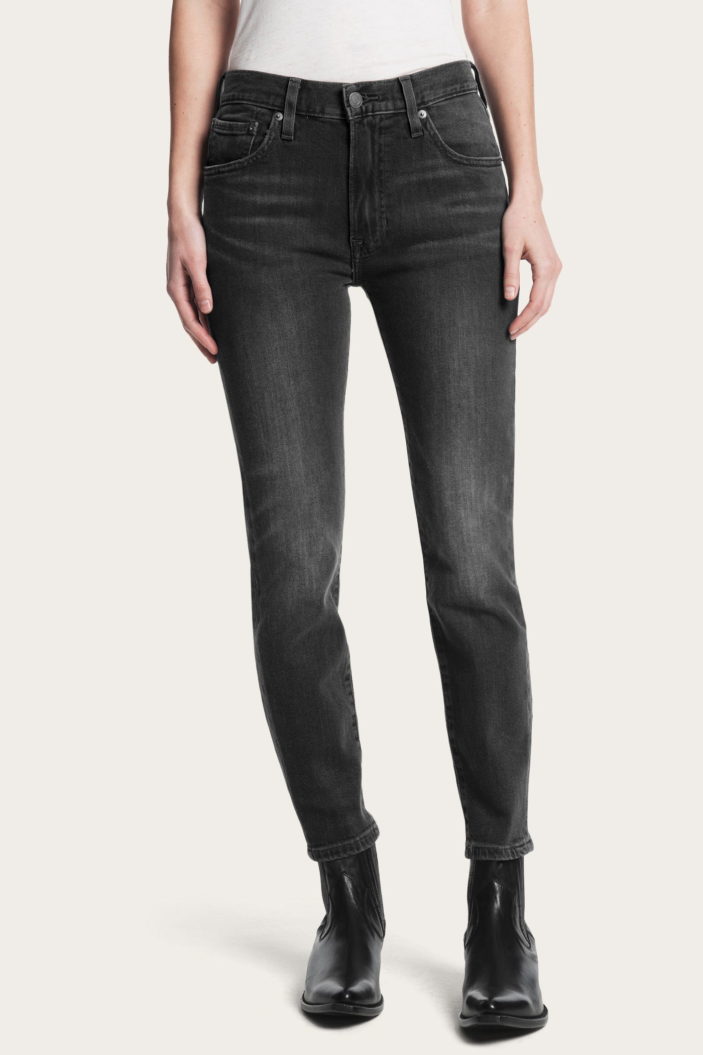 black cropped skinny jeans womens