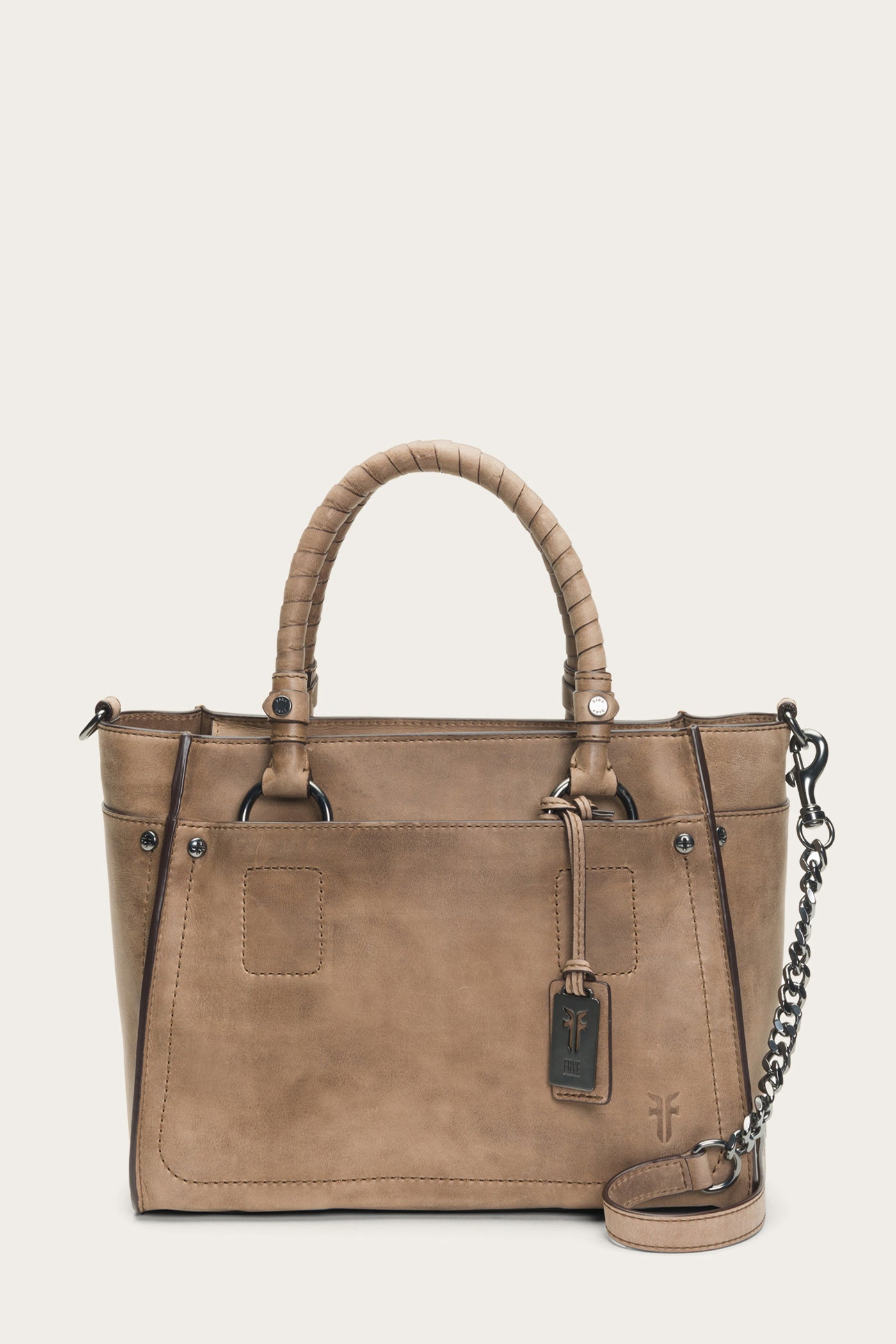 frye demi satchel grey