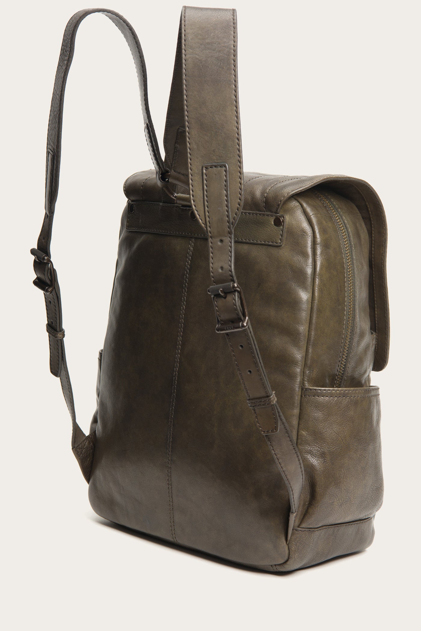 frye oliver leather backpack