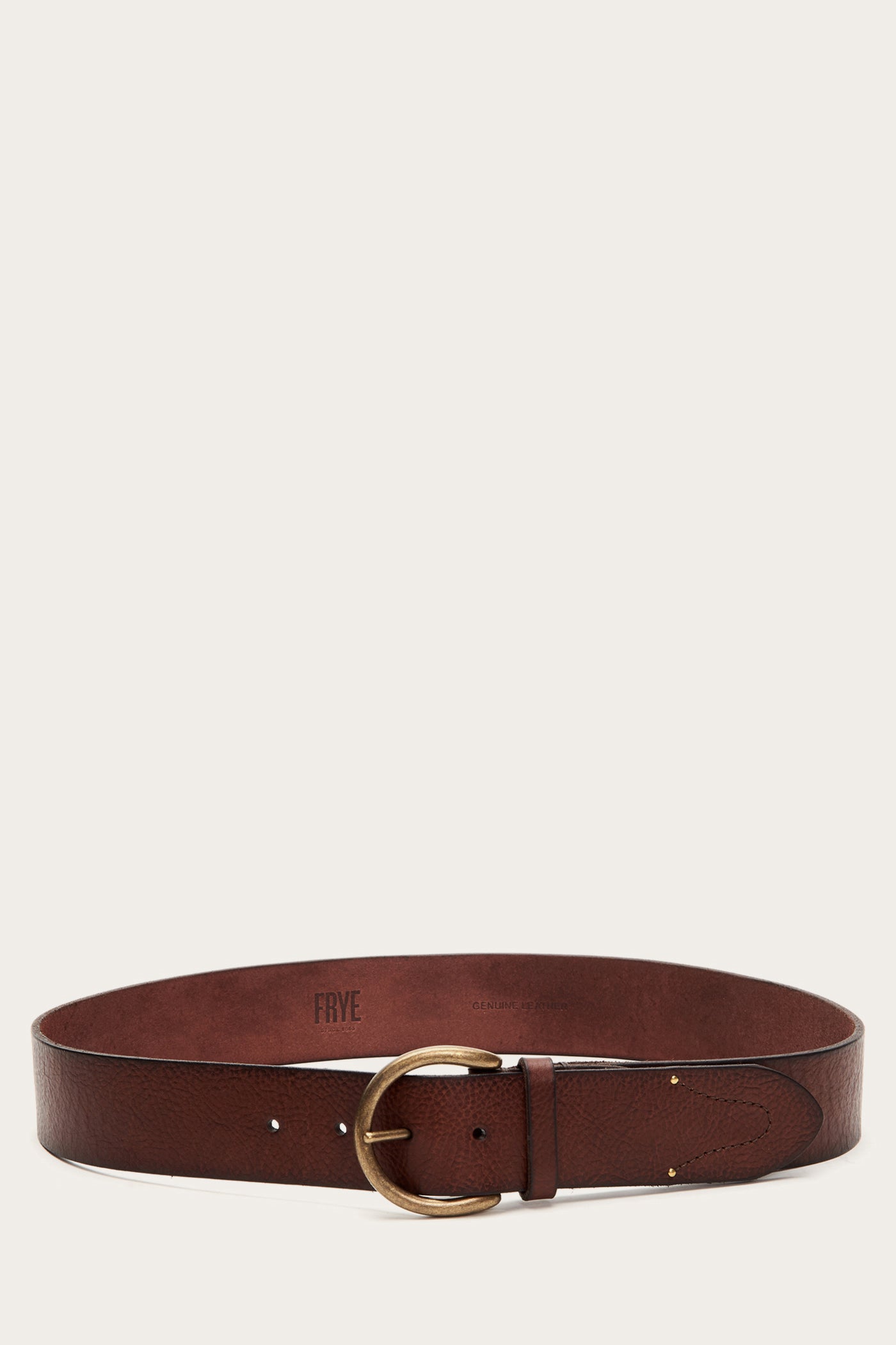 frye flat panel leather belt