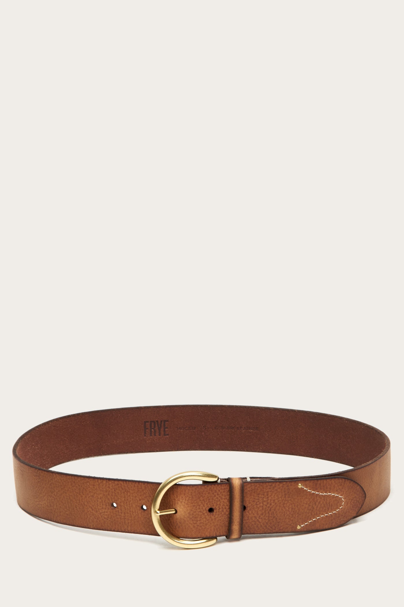 frye flat panel leather belt