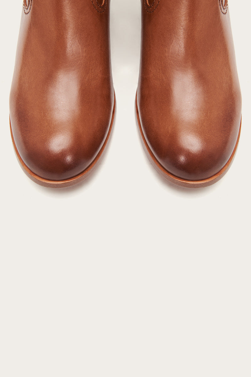 frye claire bootie cognac