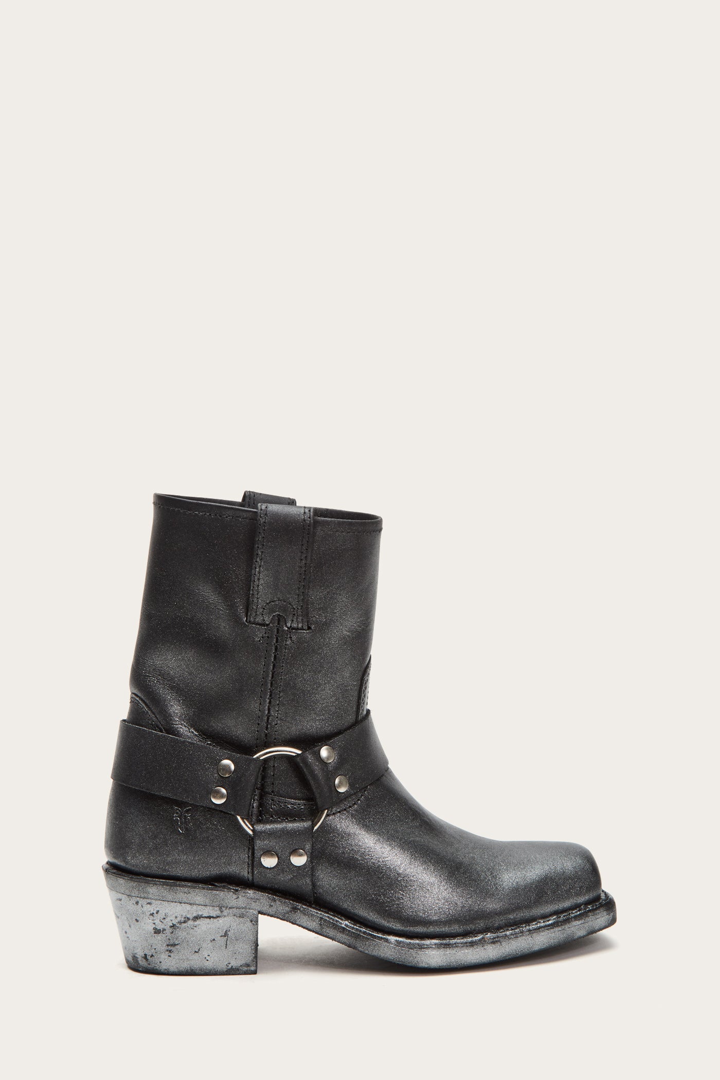 frye harness boots black