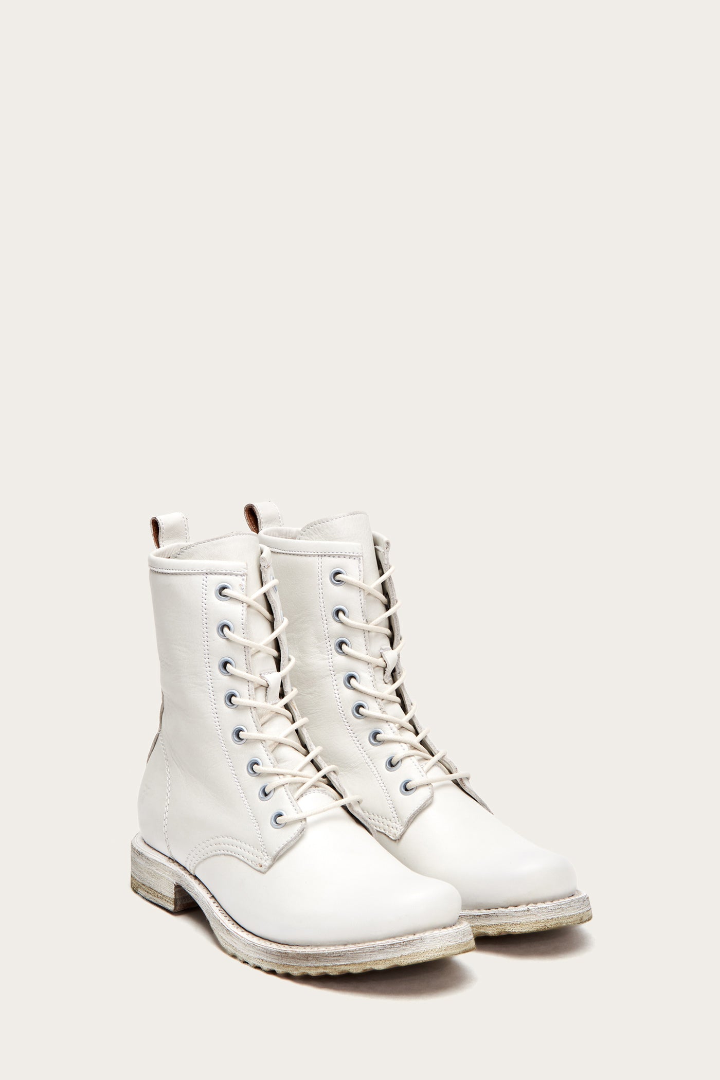 frye veronica combat white