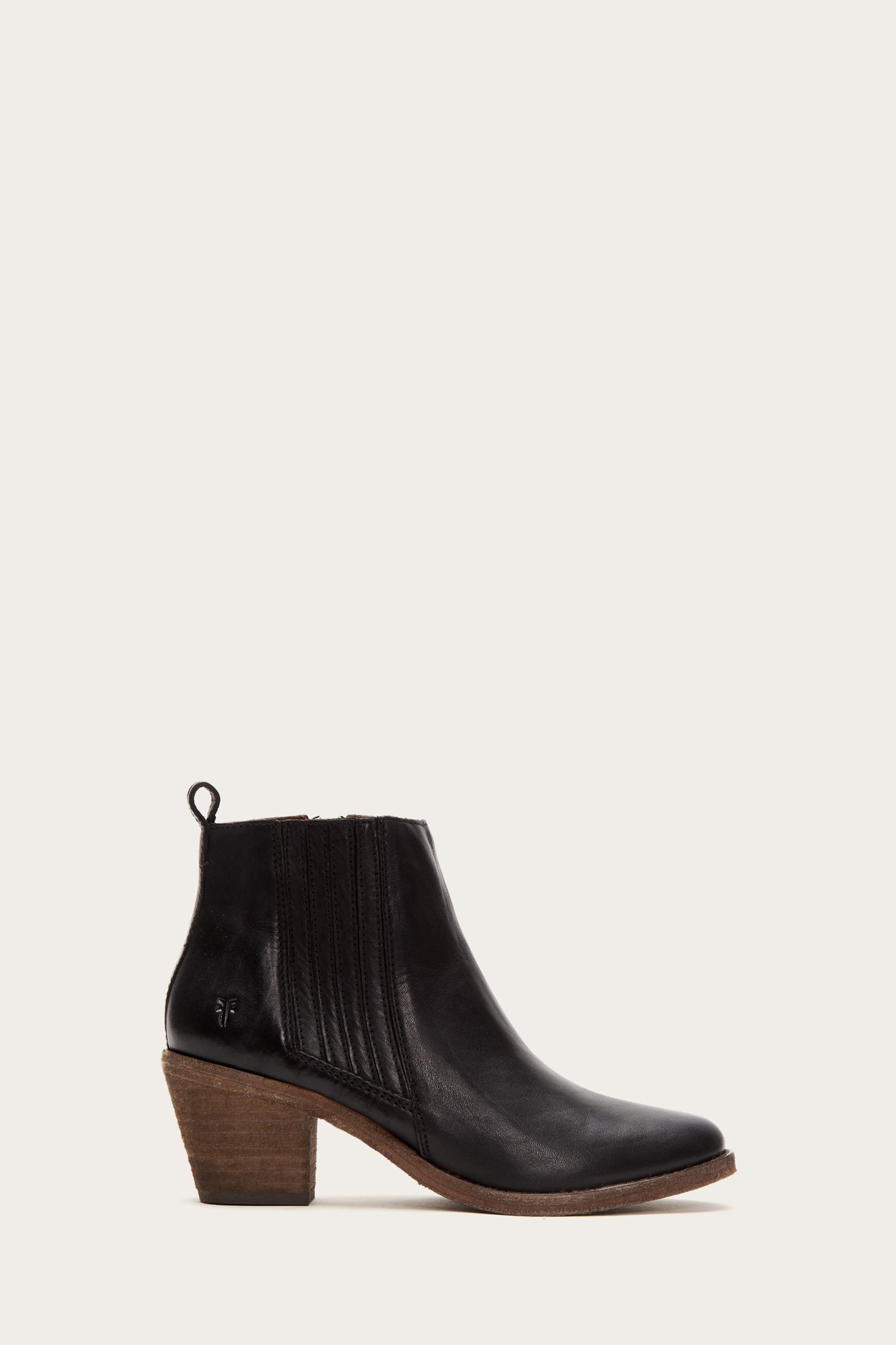 frye black leather booties