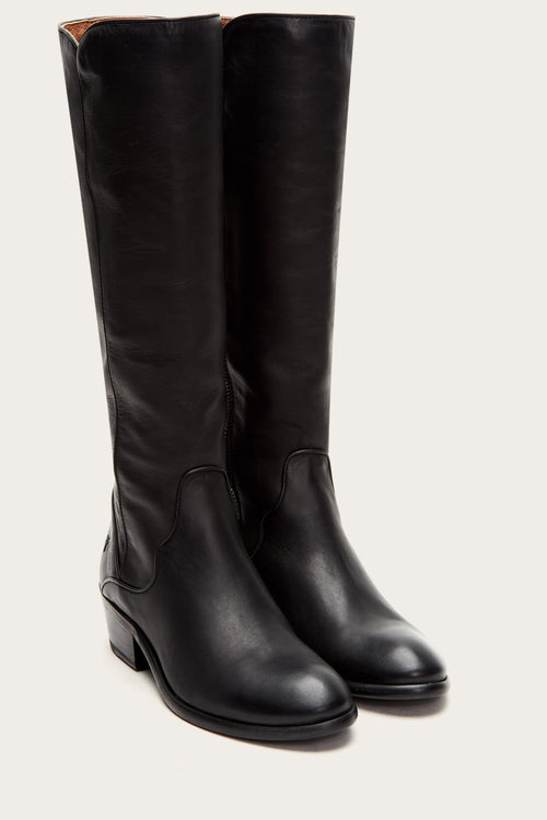 dressy tall black boots