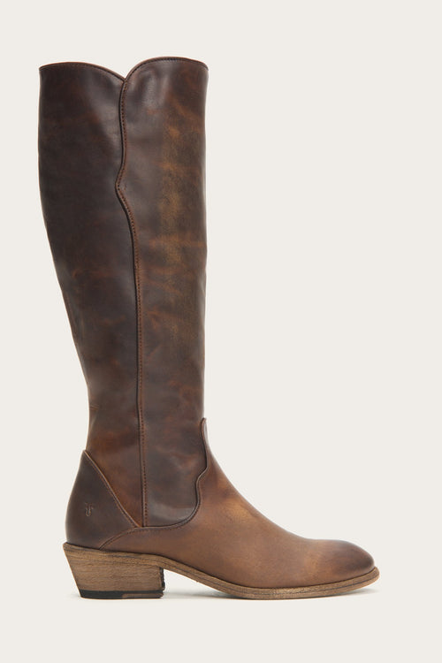 Sale > dark brown leather knee high boots > in stock
