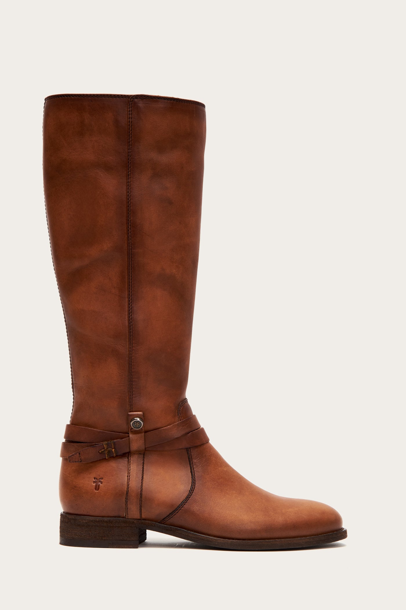 cognac tall leather boots