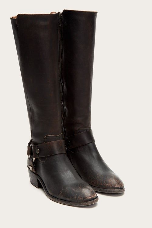 black wide calf boots