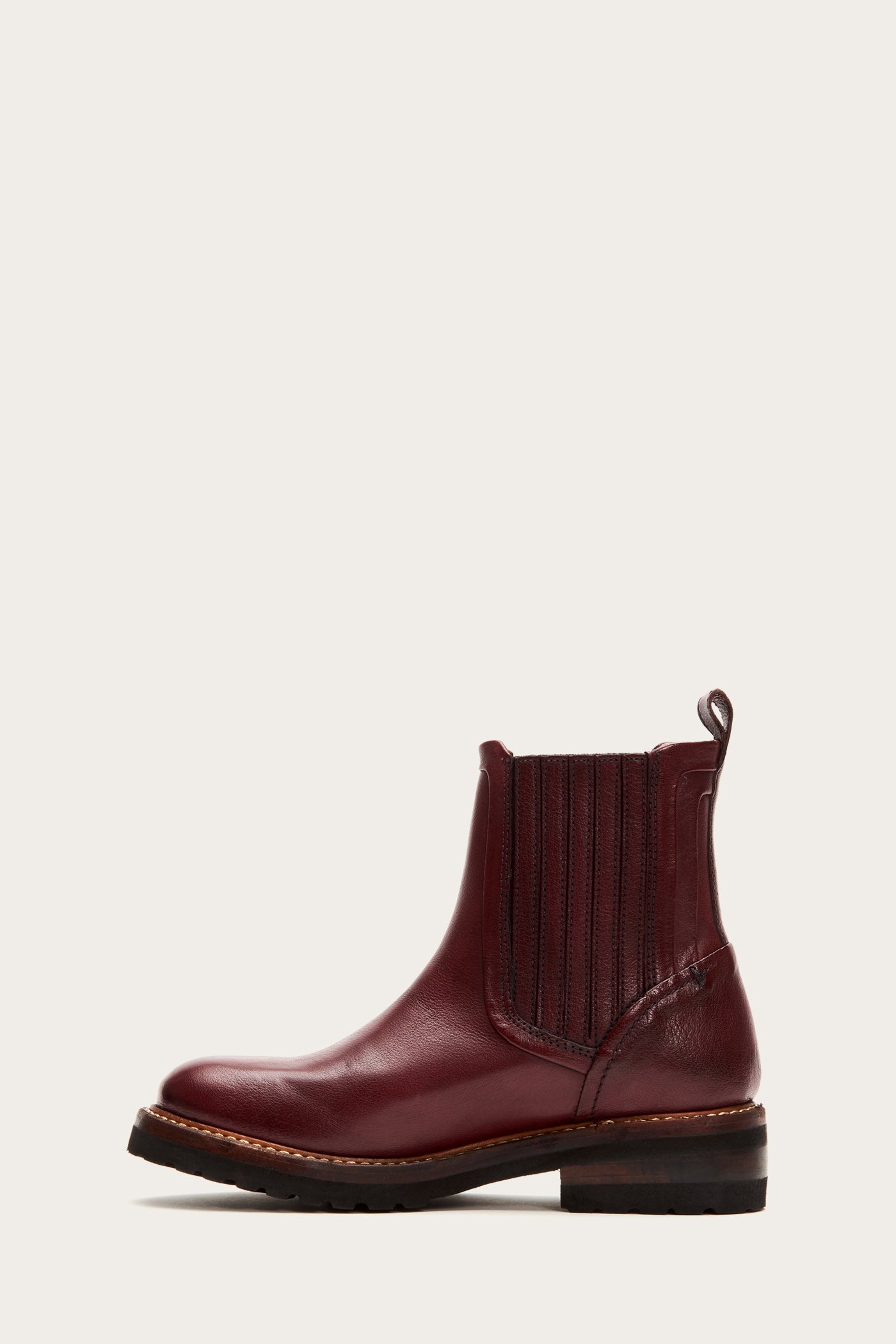 plum chelsea boots