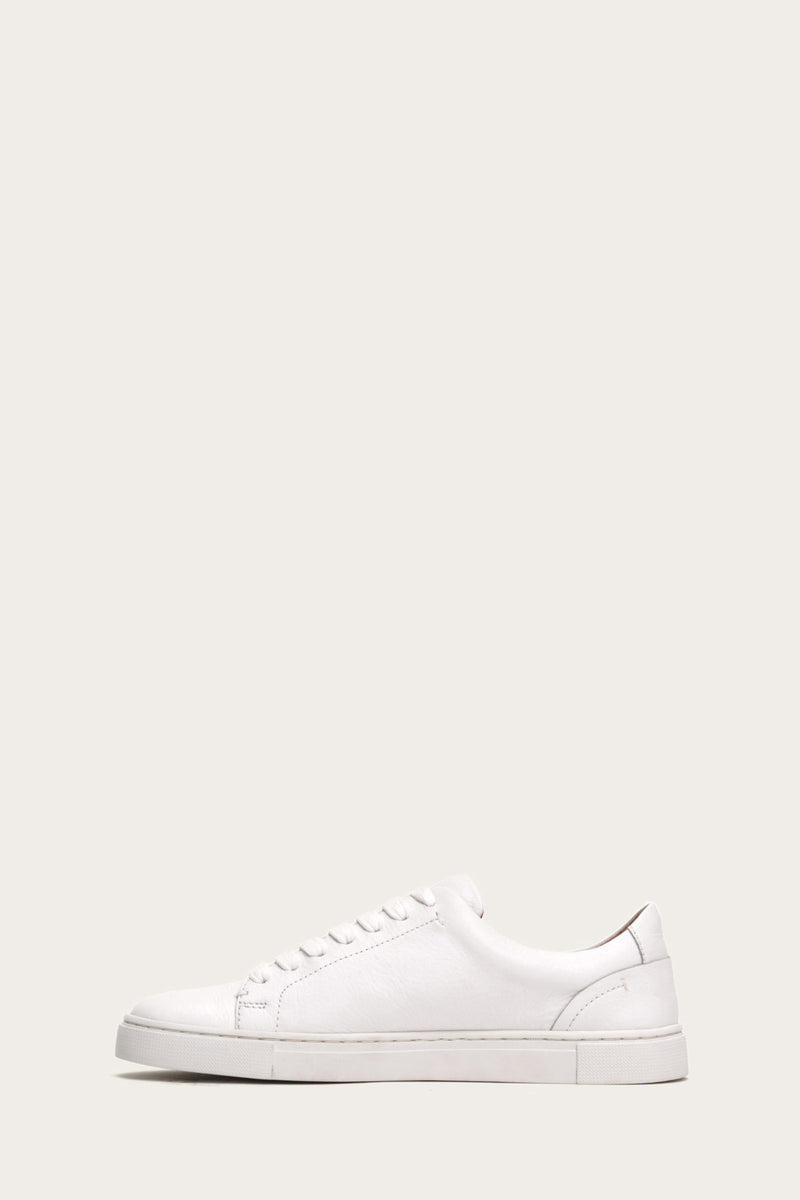 frye white leather sneakers