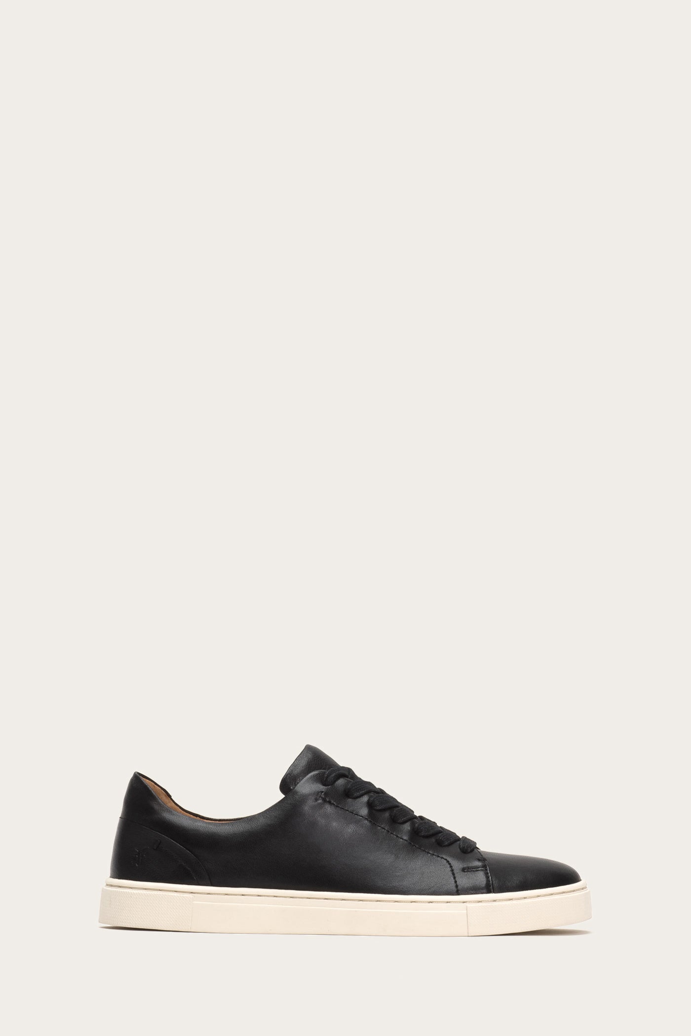 frye black leather sneakers