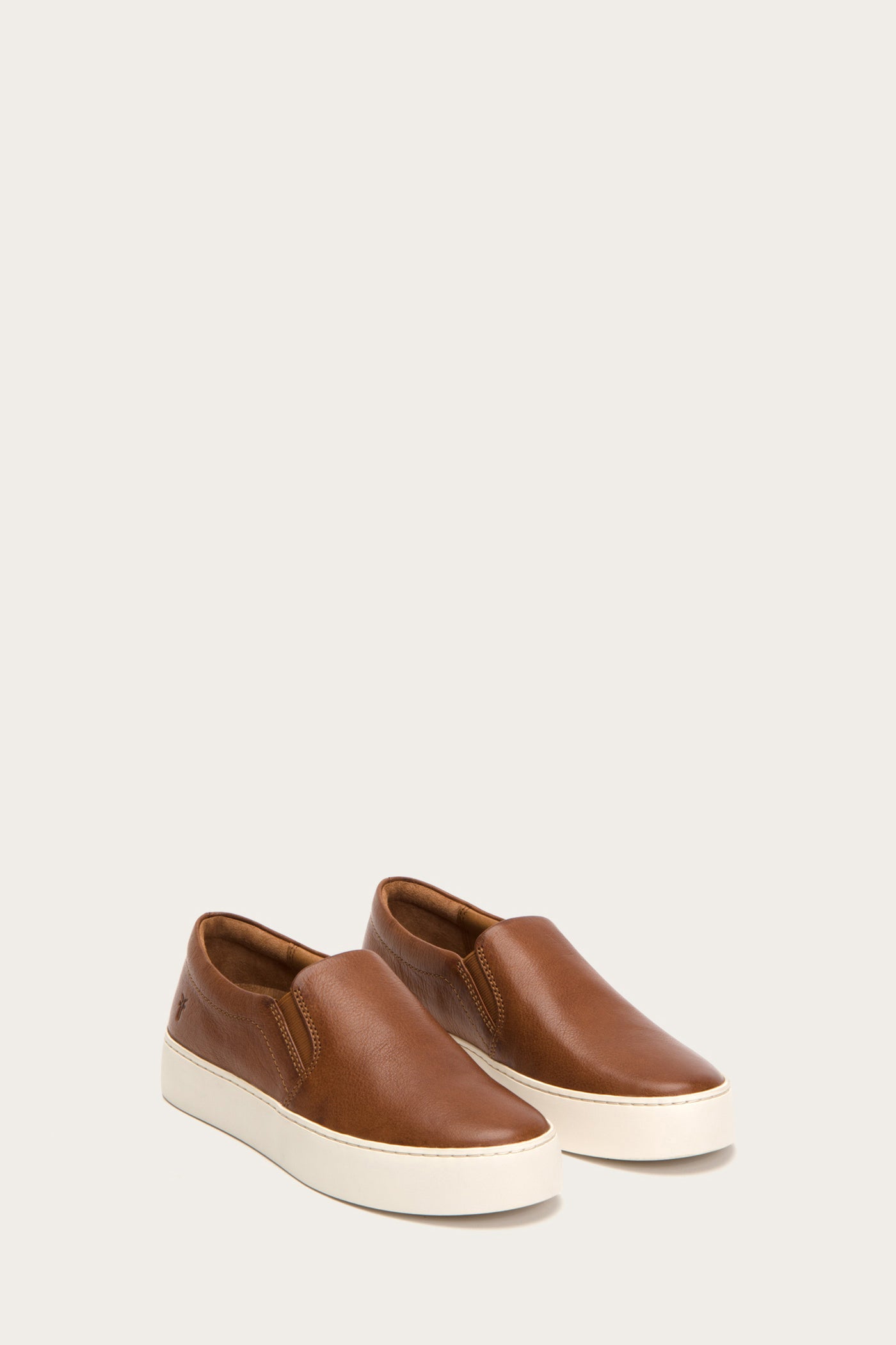 frye leather slip ons