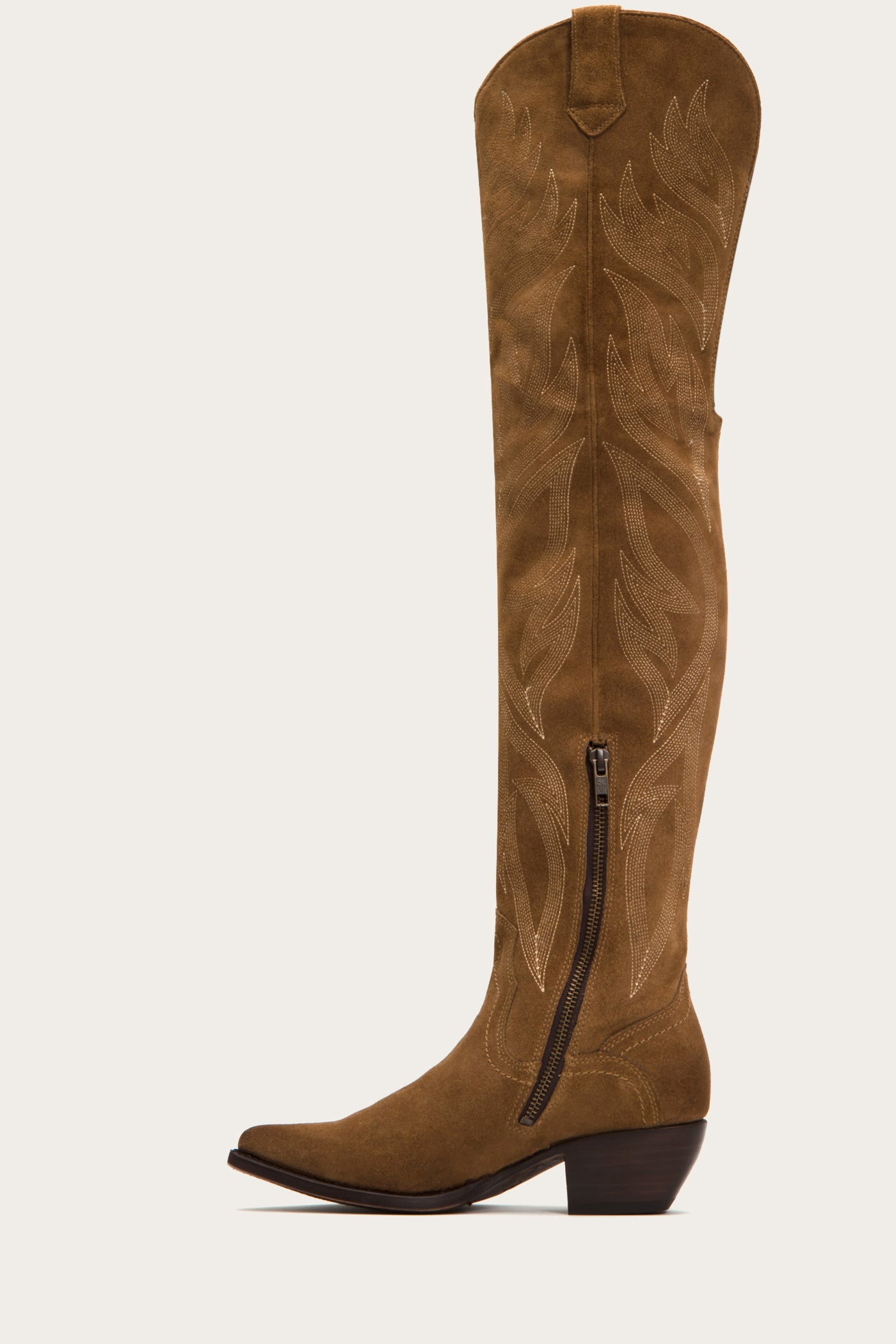 frye thigh high suede boots