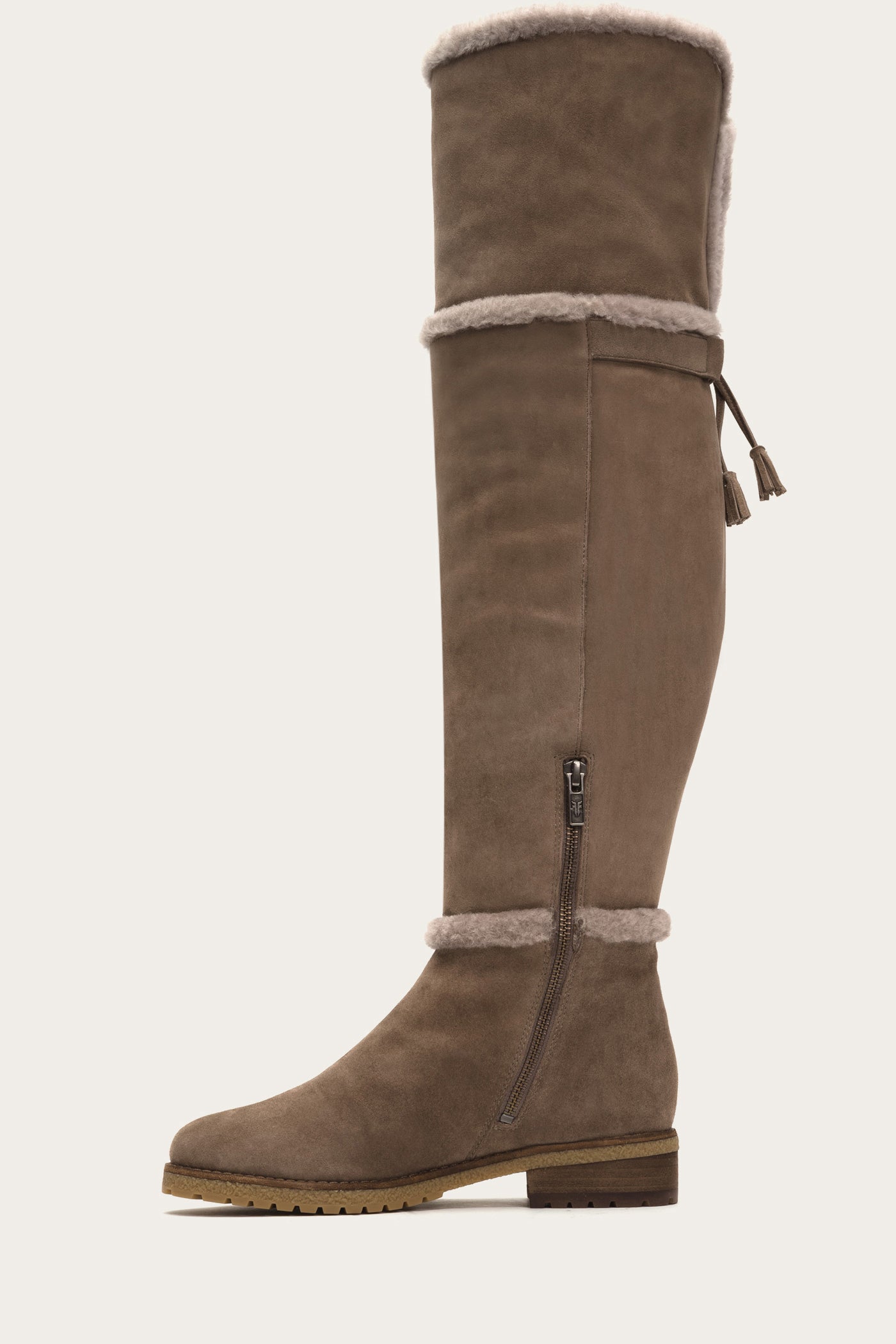 frye tamara shearling over the knee boots