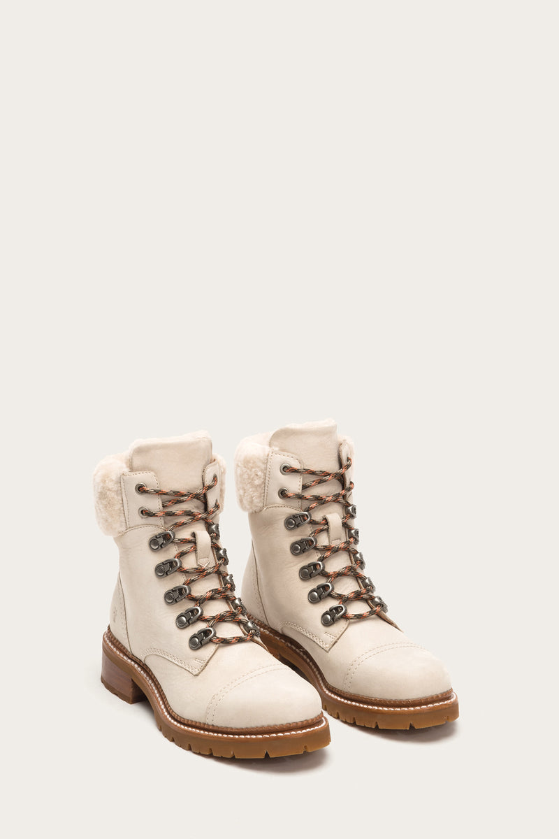 frye samantha shearling hiker boots